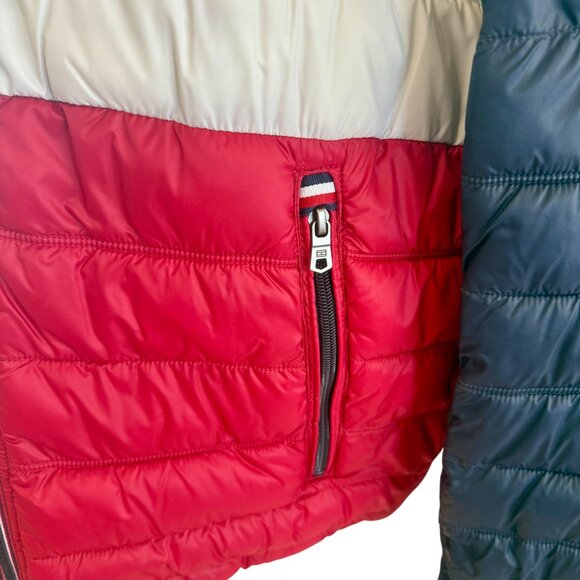 Tommy Hilfiger Packable Puffer Jacket – Navy / White / Red – Size M - Picture 4 of 7